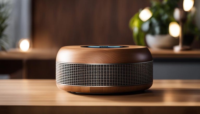A sleek and modern home air purifier